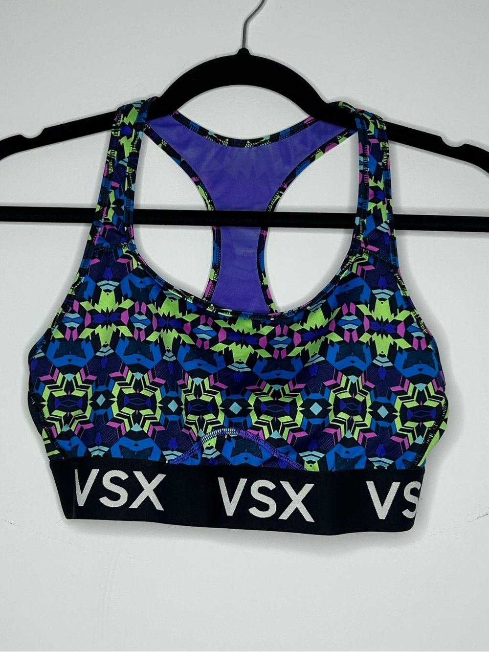 Victoria's Secret Purple and Black Racerback Sports Bra